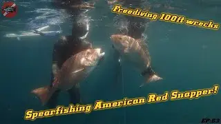 Spearfishing for Big American Red Snapper in 100Ft of Water! Ep.53