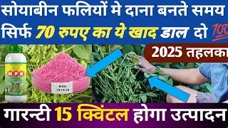 सोयाबीन में फलियों में दाना बनते समय सिर्फ 70 रू का चमत्कारी फार्मूला 15 क्विंटल उत्पादन की गारंटी