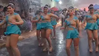 Cachiporristas ITDEM 💃 Bailando bajo lluvia torrencial en San Antonio del Monte 2024  😱