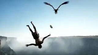 Life a million years ago: Warriors of ancient tribes climbed cliffs to collect bird eggs.