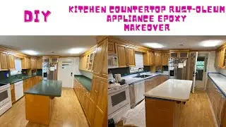 DIY Kitchen Countertop Painting With Rust-Oleum Appliance Epoxy Makeover