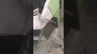 DIY Custom Supercar Build copying the pattern onto the new sheet metal before welding