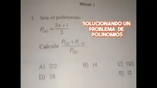 Solucionando un Problema de Polinomios
