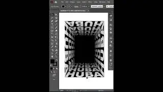 Text Tunnel Effect in Adobe Illustrator | Transform Effect #shorts