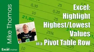 Excel: выделение самых высоких и самых низких значений в строке сводной таблицы