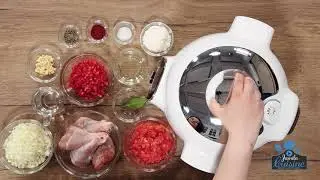Papricaș de pui preparat cu Tefal Cook4Me+ CY851130