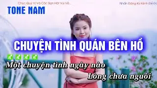 Karaoke Chuyện Tình Quán Bên Hồ (Tone Nam) Beat Công Tuấn Cực hay - Hoàng Dũng Karaoke