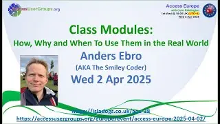 AEU38: Using Class Modules in the Real World (Anders Ebro)