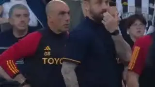 ROMA DEFENDER EVAN NDICKA COLLAPSED...