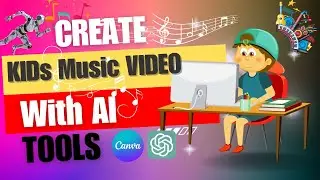Making Kids Video with Simple AI Tools | Kids Music Faceless Music Channel #canva 🎵 #AI #Creativity