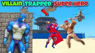 Dangerous Villain Trapped To Super Hero In Gta v | Rope Hero Vice Town | Gta 5 | Black Spider 2.0