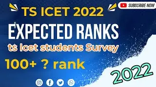 TS ICET 2022 EXPECTED RANKS | IQ ACADEMY SURVEY RANKS 2022 ICET | ICET EXPECTED RANKS | TSICET2022