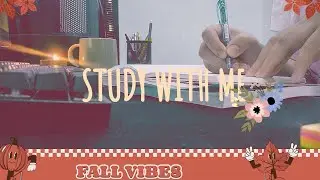 STUDY WITH ME✨️| 25 minutes, background noise, pen and paper, fire sounds