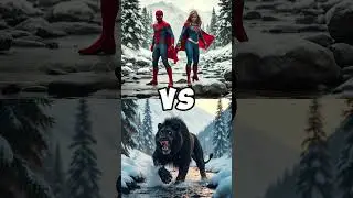 spiderman or spidergirl vs black tiger or dinasour | Epic fight 🤯