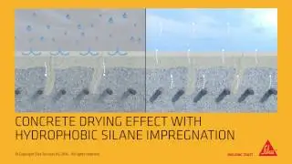 Concrete Drying Effect with Hydrophobic Silane Impregnation