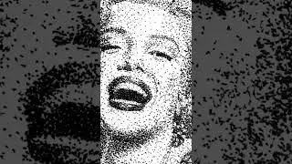 Marilyn Monroe made of DOTS😱😱🤯 #art #dotdesign #dotdrawing #marilynmonroeart #dot