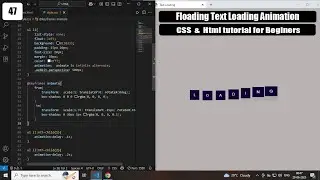 Floating Text Loading Animation Effects using Css and Html || Html tutorial for beginers || Html-CSS