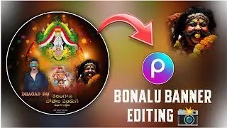 New trending bonalu festival photo banner editing 📸 in PicsArt App watch the full tutorial 👇📸