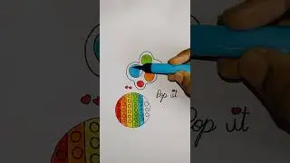 How to draw Cute Pop it toy 🤩😇😎|Cool art😎|Satisfying Creative Art 🤩😇|#artwork |#shorts 🤗🤗