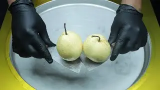 ASMR ICE CREAM - PEAR FRUIT ICE CREAM ROLLS
