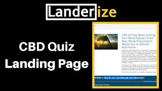 How to Make a CBD Quiz Landing Page Landerize