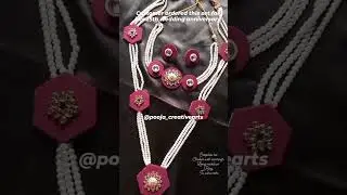 complete choker set with ring in wine color.. #customization #dmfororders #handmadejewellery