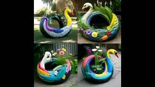 Ideas para decorar el jard&iacute;n con llantas, neum&aacute;ticos o cauchos😍😍
