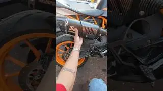 New R1m Exhaust For Ktm Rc200 🤩|#polumotors #ktmrc200 #dailyvlog #akrapovic #motovlog #modified