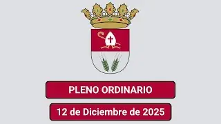 Pleno Ordinario el 12 de Diciembre de 2025