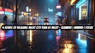 4 HOURS of Relaxing Night City Rain - Slumber | Unwind | Focus