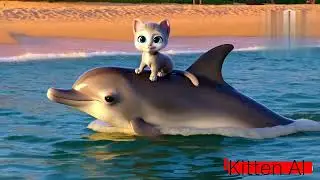 What's the Secret Friendship Between a Cat and a Dolphin? #cat #aicat #funny