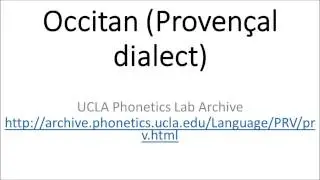 Occitan (Proven&ccedil;al dialect)