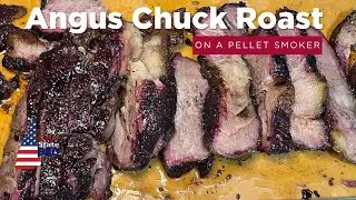 Angus Chuck Roast on Green Mountain Grill pellet smoker
