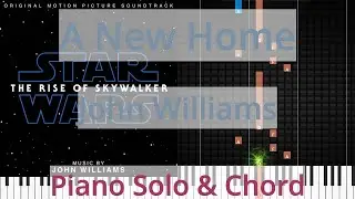 🎹A New Home, Solo & Chord, John Williams, Synthesia Piano