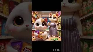 cat pleads for junk food #ai #aiart #cats #catvideos