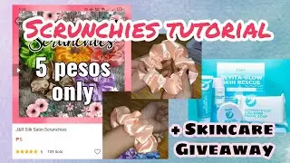 DIY Scrunchies NO VISIBLE STITCH Tutorial + Skincare Giveaway | Jherellyn's Sewing Vlogs