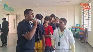 Apollo Pharmacy in Action with School Health Camp Highlights at Reqelford International