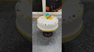 Vanilla design birthday cake 🎂 #cake #shorts