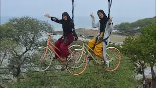 MENDEBARKAN SEKALI - FLYING BIKE OUTBOUND PANTAI SOWAN - JUST FOR PROFESIONAL