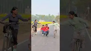 #skating #two #girl #two #boy #cycling #funny #reaction #india #youtubeshorts #vairalvideo #shorts