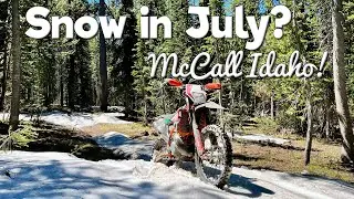 McCall Idaho dirt biking, steep loose and chunky with a side of big exposure!