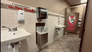 Compilation: Las Vegas Chuck E. Cheese’s Boy’s & Girl’s Restroom Tours + Toilet Flushes | LV, Nevada