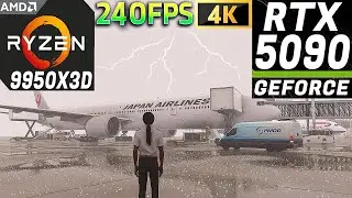 MSFS 2024 ~ Thunderstorm Flight ~ RTX 5090+9950X3D | 4K-ULTRA Graphics | Tokyo-Beijing ~ B777-300ER