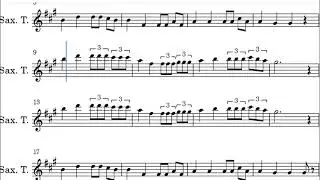 Pepas- Farruko- Partituras para Saxofon Tenor