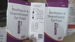 Moxifloxacin, dexamethasone eye drop for human or animal eye infection