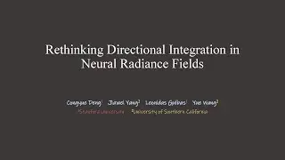 Rethinking Directional Integration in Neural Radiance Fields