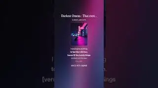 Darkest Omens :  That evening change me forewer (Introverted AI cover)