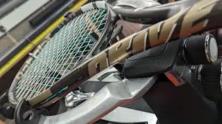Tennis racket two piece stringing method tutorial - hybrid
