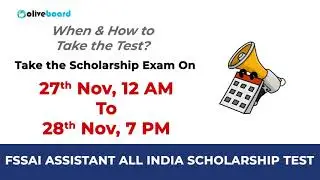 FSSAI Assistant 2021 All-India Scholarship Test | FSSAI Assistant LIVE Mock Test | Register Now