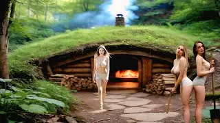 ⏳ TIMELAPSE | 30 Days of Hard Work Building a Hidden Hillside Shelter 🌿🏡 | Mountain life girl 